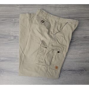 Dick Idol Mens Cargo Pants Tagged W36 L 34 Actual W36 L33 Tan Brown 100% Cotton